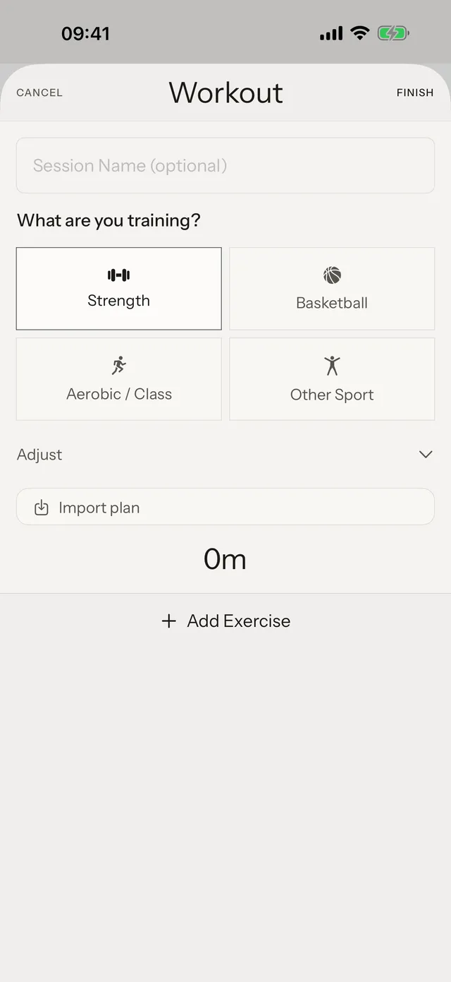 Tuwa active workout: live set logging